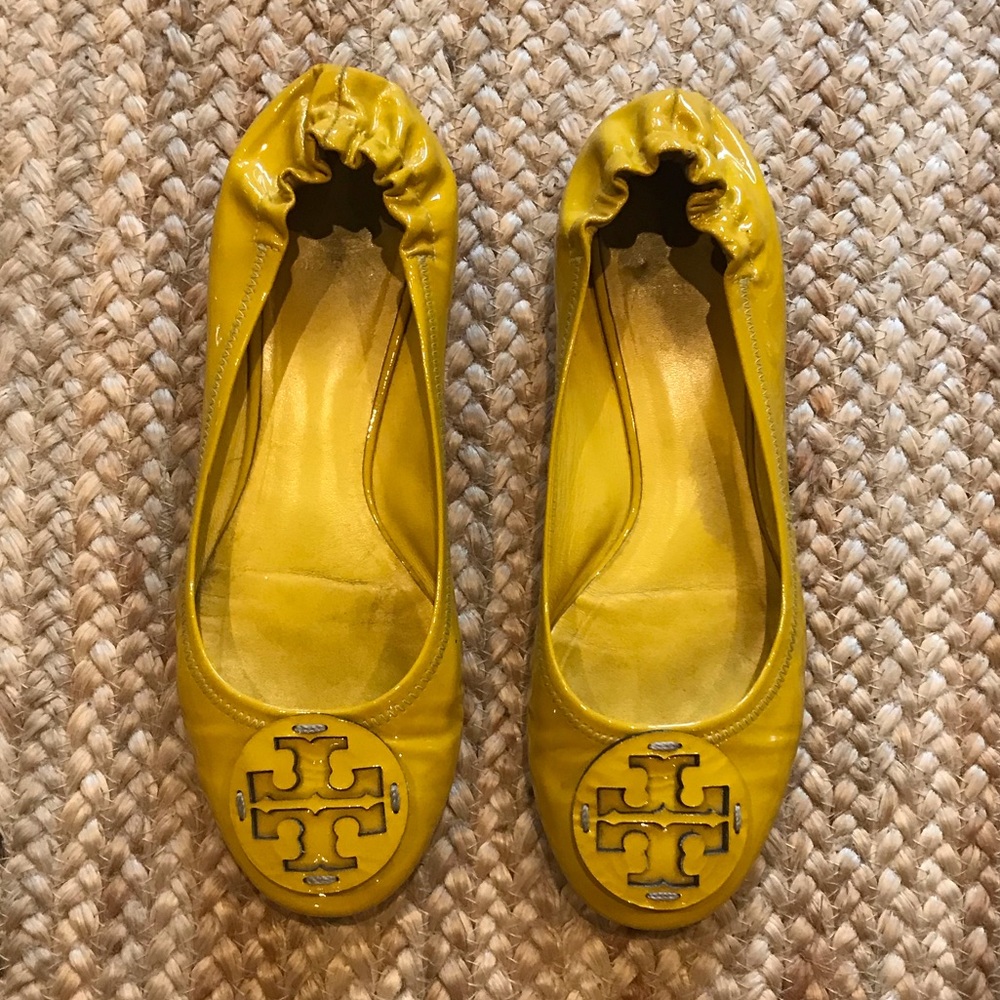 Tory Burch | Yellow Patent Flats | Sz 10